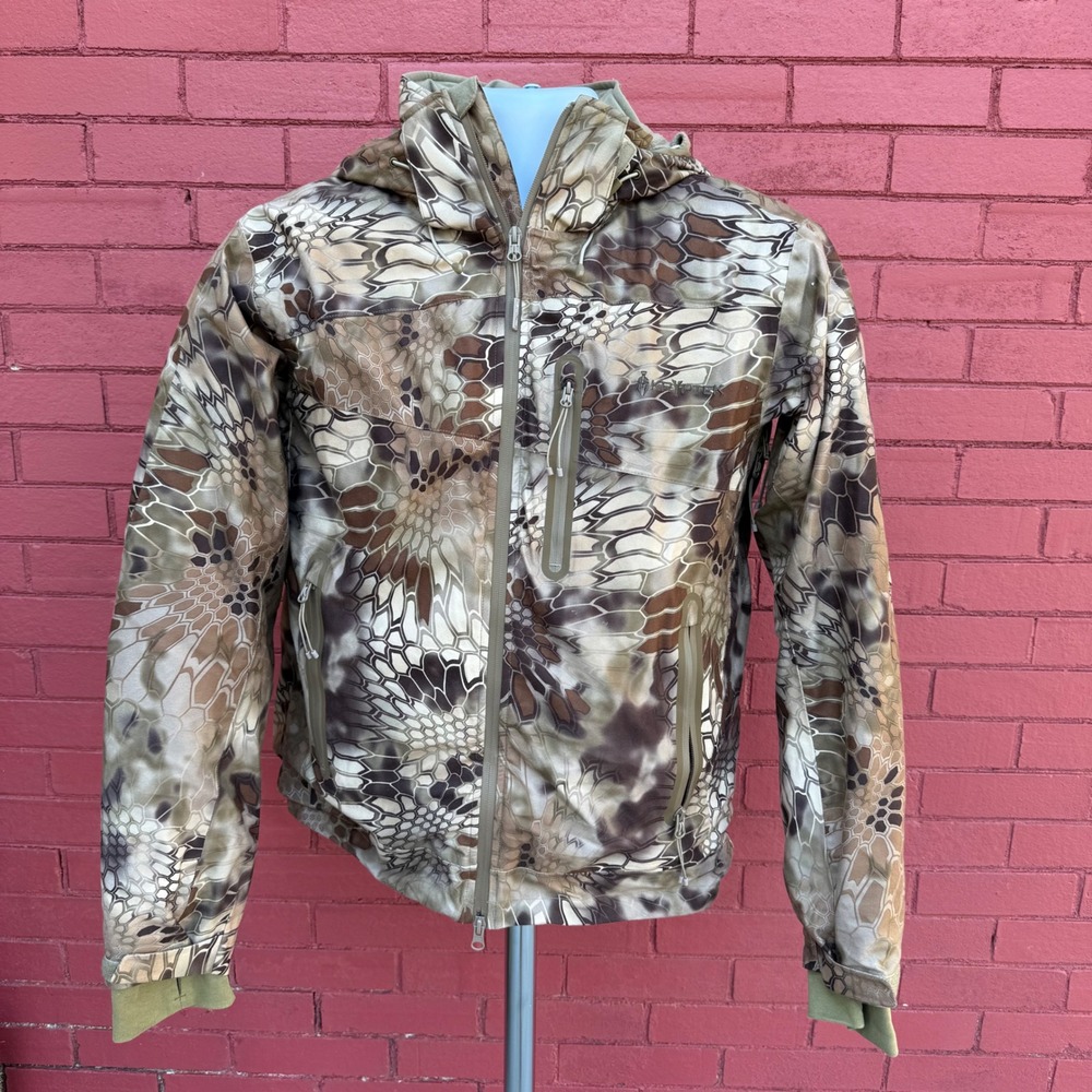 Kryptek Aegis Extreme Camo Jacket Mens Size Small Gorpcore Zip Hooded Outdoors‎